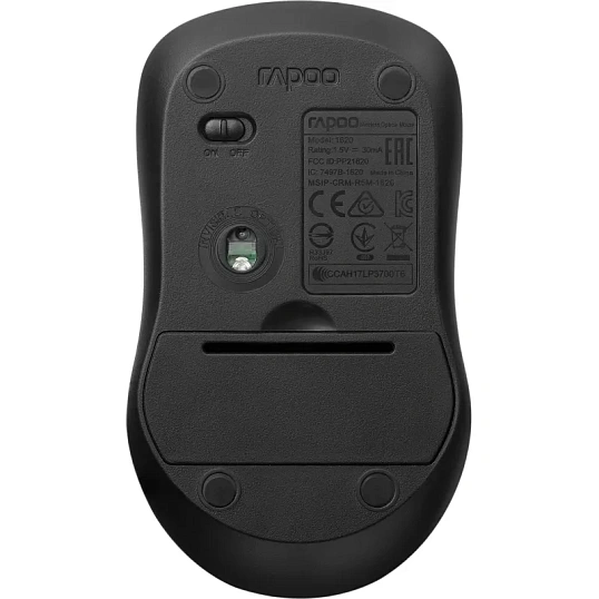 Мышь компьютерная RAPOO (1680-BL) беспроводная черная