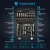 Набор инструмента TOPFORT 110 предметов 1/4 и 1/2