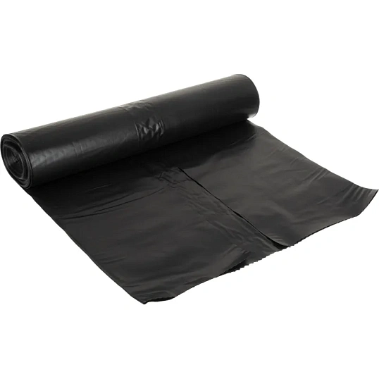 Мешки для мусора ПВД 120л 80мкм 10шт/рул черные 70x110см Luscan