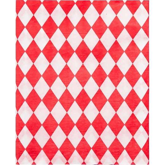 Скатерть одноразовая Luscan, 120х200см 6шт/рулон, красный ромб