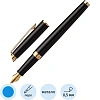 Ручка перьевая WATERMAN HEMISPHERE  S0920610 черн лак с позол,чернила син