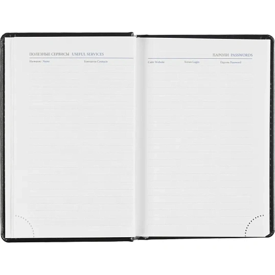 Ежедневник датированный 2026, черный,А6, 100х150 мм,336 стр,Agenda