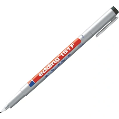 Маркер для глянц.поверх. EDDING E-151/1 F черный 0,6мм стираемый