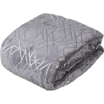 Плед микрофибра Luscan, фольга серый 200х220