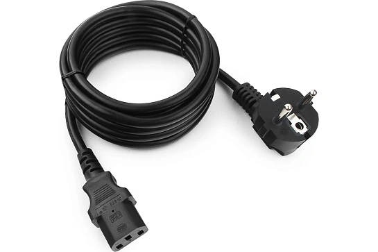 Кабель (питания) Cablexpert PC-186-1-3M,3м,Schuko-C13,Сечение 3x1кв.мм,черн