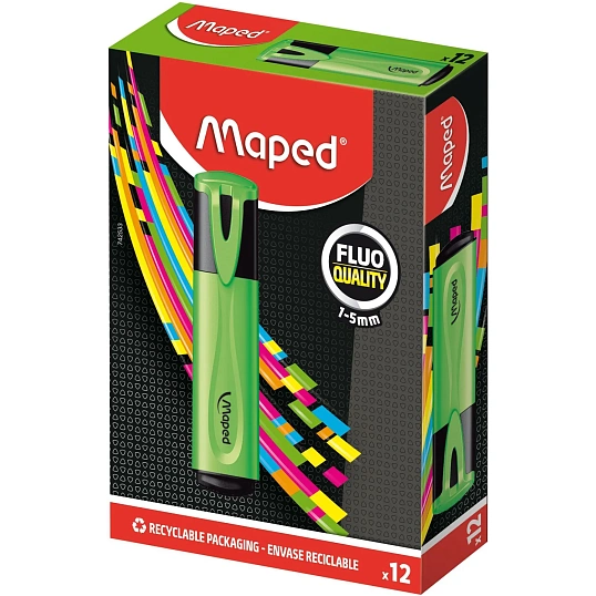 Маркер текстовыделитель Maped FLUO PEP'S CLASSIC 1-5 мм, зеленый,742533