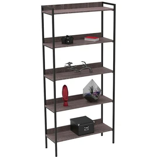 Стеллаж TI_Комус раздвижной Онега-9, 5 полок, 904х1950мм, ясень анкор темн