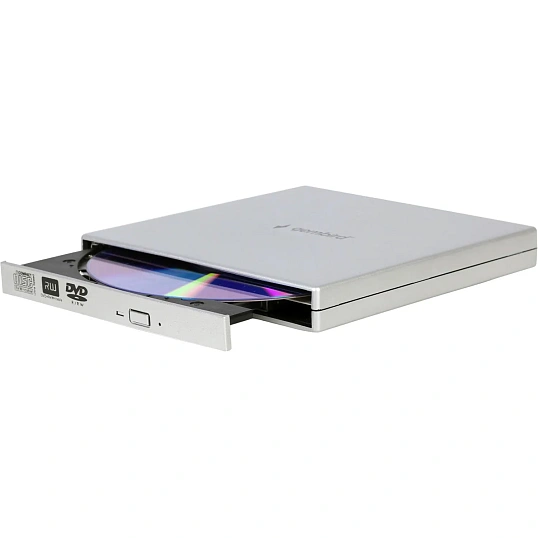 Привод внешний Gembird DVD-USB-02-SV CD/DVD USB 2.0, пластик, серебристый