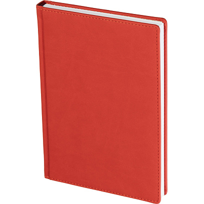 Ежедневник недатированный А5+, 136л, VELVET красный  3-115/10