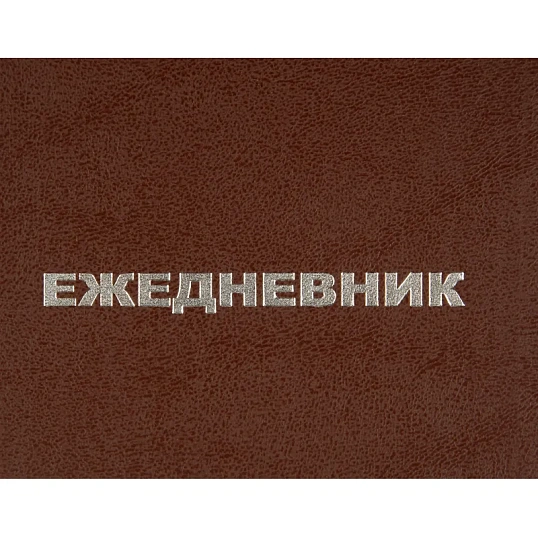 Ежедневник недатированный А5,128л.,55-65г,бумвинил коричнев,Attache Economy