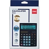Калькулятор настольный ПОЛНОРАЗМ. Deli EM126,12-р,2стр,дв.пит,182х129мм,чер