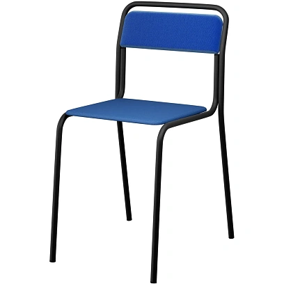 Стул UD_СМ 7/7-02 каркас черный, ткань Т-04 синяя