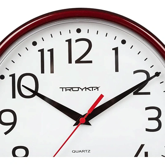 Часы настенные Troyka 91931912 круг., d225мм, плав.ход, пластик