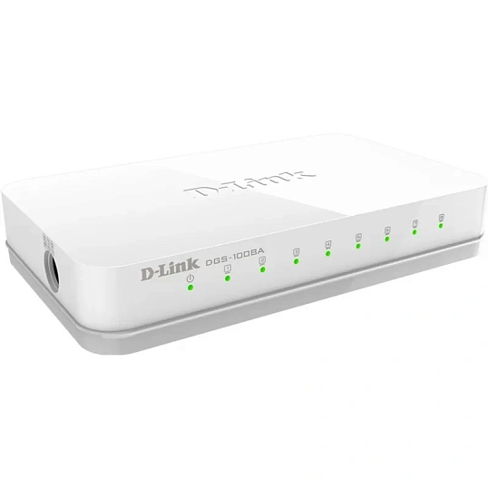 Коммутатор D-Link неуправляем. с 8 портами 10/100/1000Base-T(DGS-1008A/F1A)