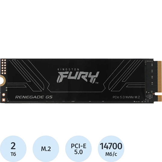 SSD накопитель Kingston PCIe 5.0 x4 2TB SFYR2S/2T0 Fury Renegade M.2 2280