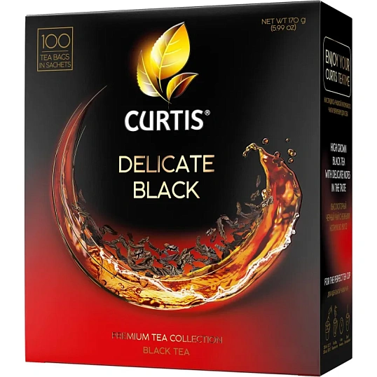 Чай Curtis Delicate Black черный, мелкий лист, 100 сашет