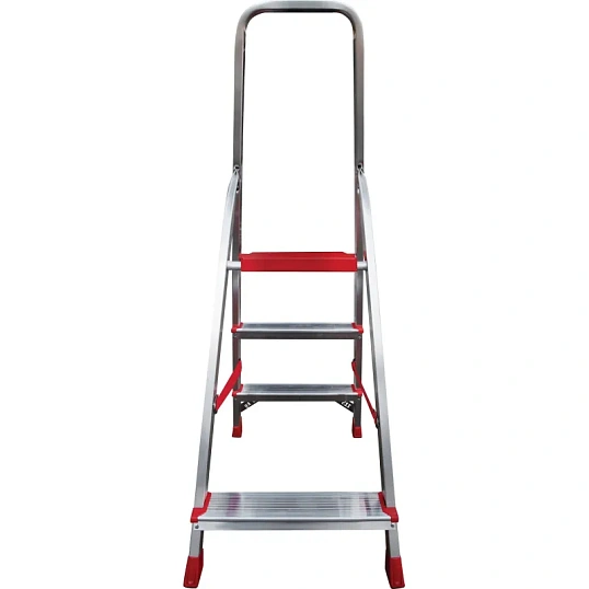 Стремянка алюминиевая усиленная 225 кг 3 ступени, Новая Высота  3110103