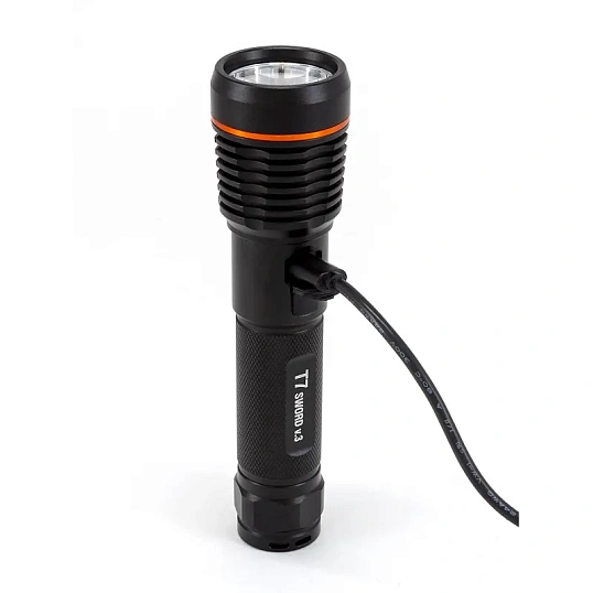 Фонарь ручной ЯРКИЙ ЛУЧ T7v.3 Osram P9 max 5000K 3 реж. IPX4 акк