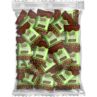 Конфеты халва Мишкино счастье подсолнечная глазированная 1кг 071