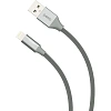 Кабель PERO DC02 USB-A to LIGHTNING, 2.4A, 1.2m, Gray