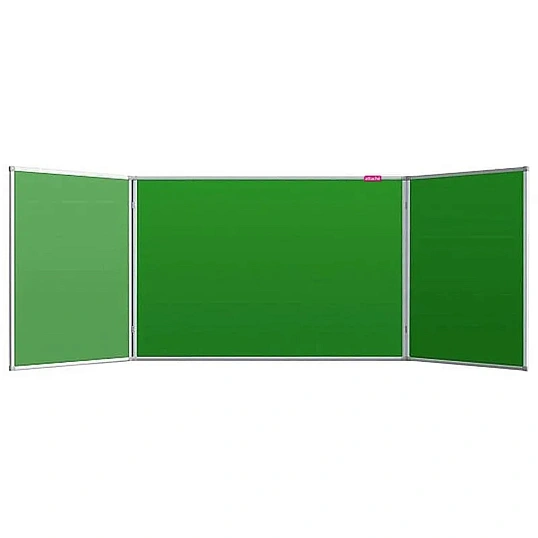 Доска магнитно-меловая/маркерная 100х300 2-створ