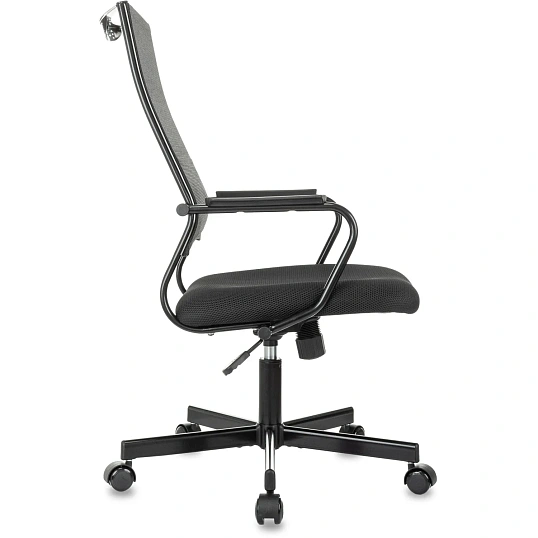 Кресло VB_Бюрократ CH Balance черный сетка/ткань крестов. металл черный