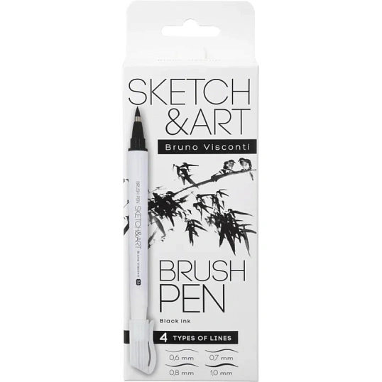 Ручка -кисть Sketch&Art 4шт/наб 36-0030