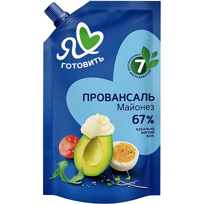 Майонез Я люблю готовить Провансаль 67% 700млx12шт/уп