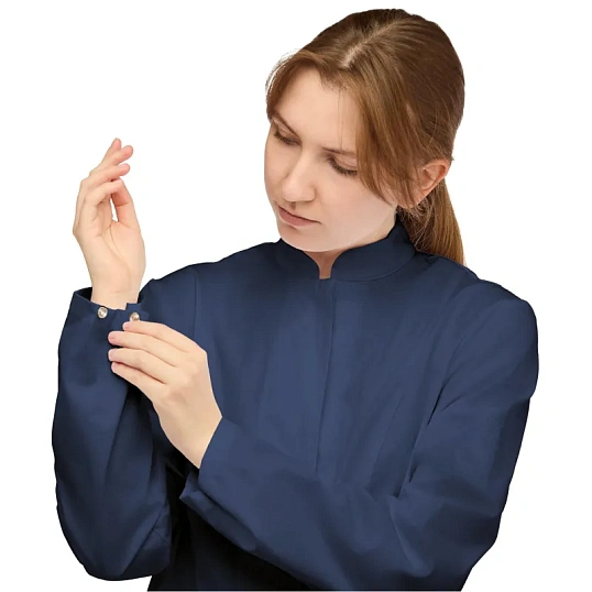 Халат для пищевого пр-ва у17-ХЛ жен.ХАССП син.(р.48-50) р.170-176