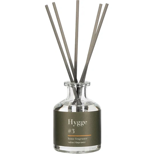 Аромадиффузор с палочками Hygge #3 Табак и Бергамот 50 мл АР 100-016