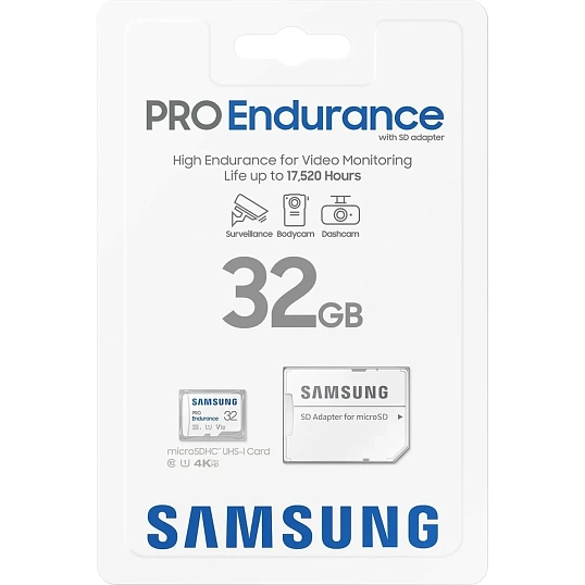 Карта памяти Samsung (MB-MJ32KA/APC)micSDXC 32Gb Pro Endur.UHS-I U3 V30+ADP