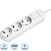 Удлинитель Power Cube 3р/5м без выкл 16А бел (PC-4-5M)