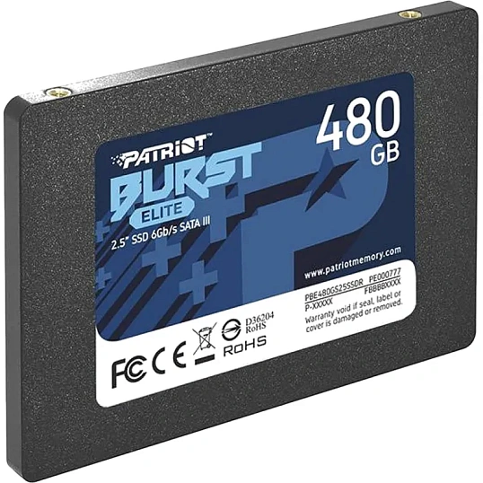 SSD накопитель Patriot BURST ELITE SATA 2.5 480GB (PBE480GS25SSDR)