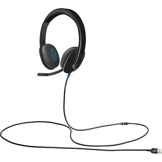 Гарнитура Logitech для ПК с микр. H540 черный 1.8м накладн.USB (981-000481)