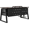 Стол офисный Kobor TR-160/60 1600x600x750 Черный муар/Дуб чарльстон