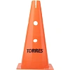Конус тренировочный TORRES, высота 38 см, пластмасса, оранжевый, TR1010