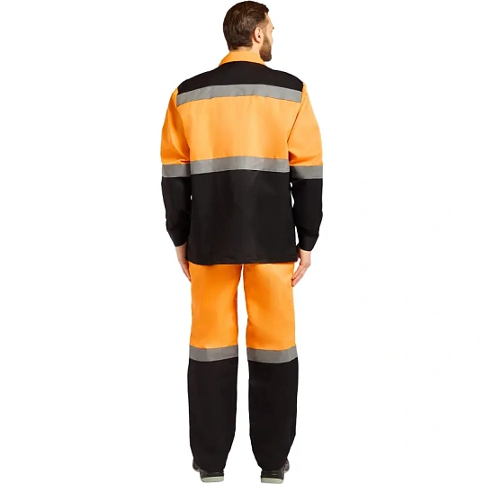 Костюм летний муж. лд01-КПК оранж./черн. (р.60-62) 182-188