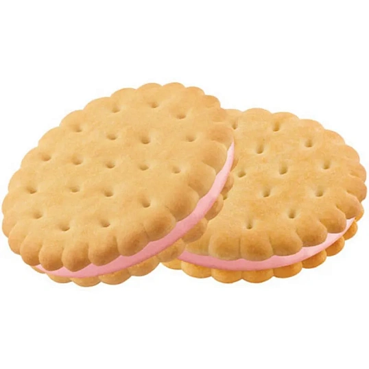 Печенье Яшкино затяжное с клубничным кремом, 190г МП461