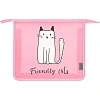 Папка для тетрадей  Friendly cats,А5,на молн., пластик, ПТ-713