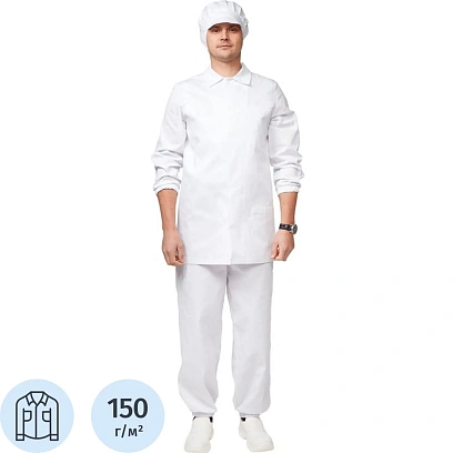 Куртка для пищевого производства муж. у17-КУ (р.44-46) р.170-176