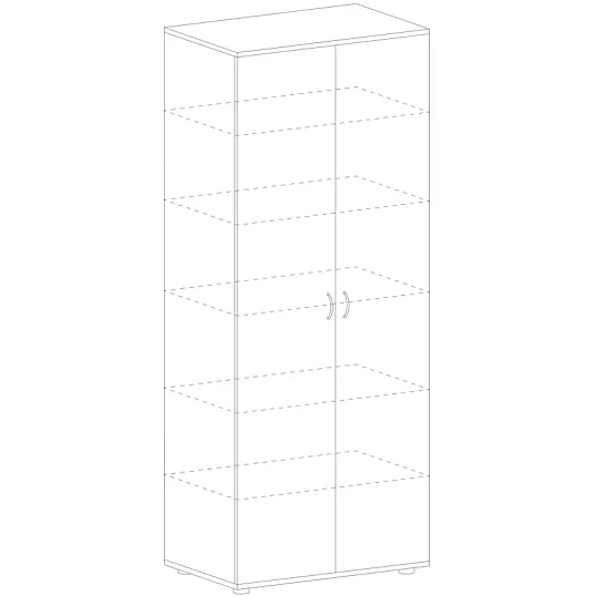 Шкаф IN Рондо закрытый высокий Ш-12 N6 ноче милано 804х450х2149