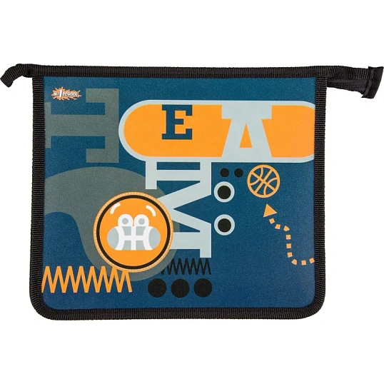 Папка для тетрадей  Team оранжевый,А5, молния, пластик, ПТ-735