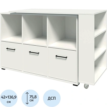 Стол компьютерный IN Homeoffice трасформер 1369x420x758 Белый