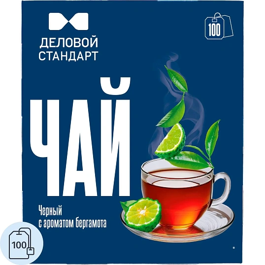 Чай Деловой Стандарт черный с ароматом бергамота 2гх100пак