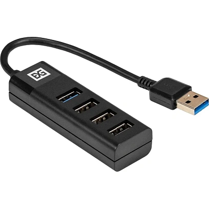 Концентратор USB хаб ExeGate (EX296923RUS) DUB-3213 4-в-1 черн