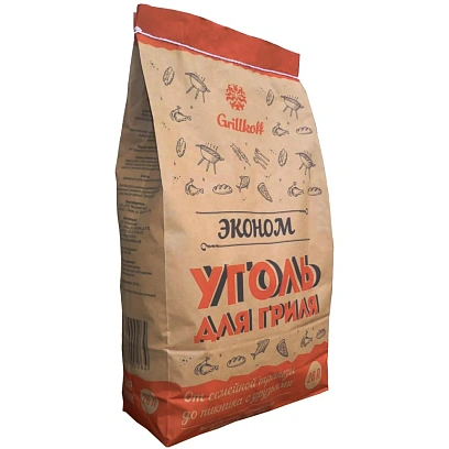 Уголь древесный для гриля  Grillkoff Эконом, пакет 26л., 28