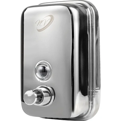 Дозатор для жидкого мыла нержавеющая сталь 500мл глянц 98х108х150 NV-2201