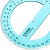 Транспортир 10 см 360  градусов, NEON Cristal, цвет ассорти ТР41