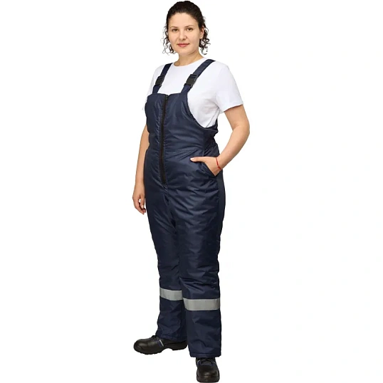 Полукомбинезон рабочий зимний женский з46-ПК синий (р.44-46) 182-188