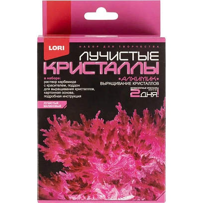 Набор для опытов Лучистые кристаллы Малиновый кристалл, Лк-008